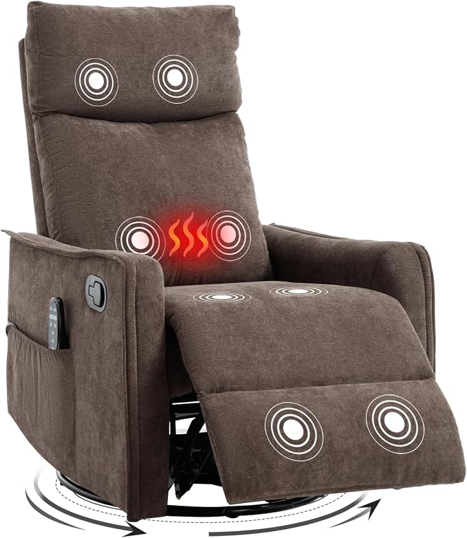 Trustyue Swivel Rocker Recliner Chair, 360° Swivel Recliner by Trustyue