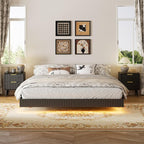LYNSOM 3 Pieces King Bedroom Set, Floating Bed Frame by LYNSOM