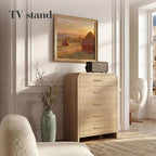 Curved 5-Drawer Dresser for Bedroom, 45.59" Tall Modern Chest of Drawers - Image 4