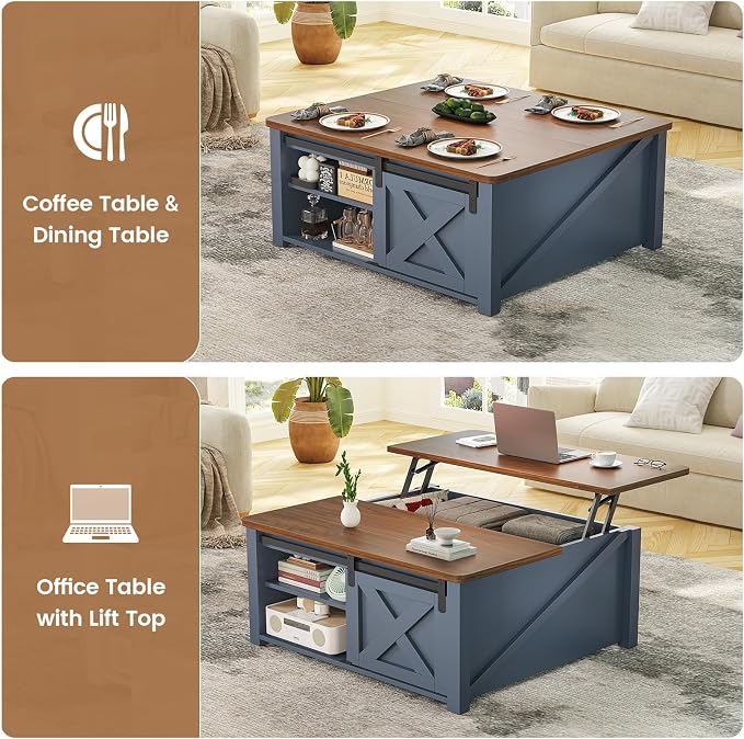 SEDETA 31.5" Lift Top Coffee Table - Image 4