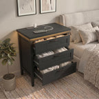 GarveeLife 3 Dresser Drawer for Bedroom, 27.6" Wide Wood Bedside Table for - Image 5
