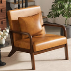 ELUCHANG Mid-Century Modern Chair, Upholstered Accent Chair Reading Arm Chair by ELUCHANG