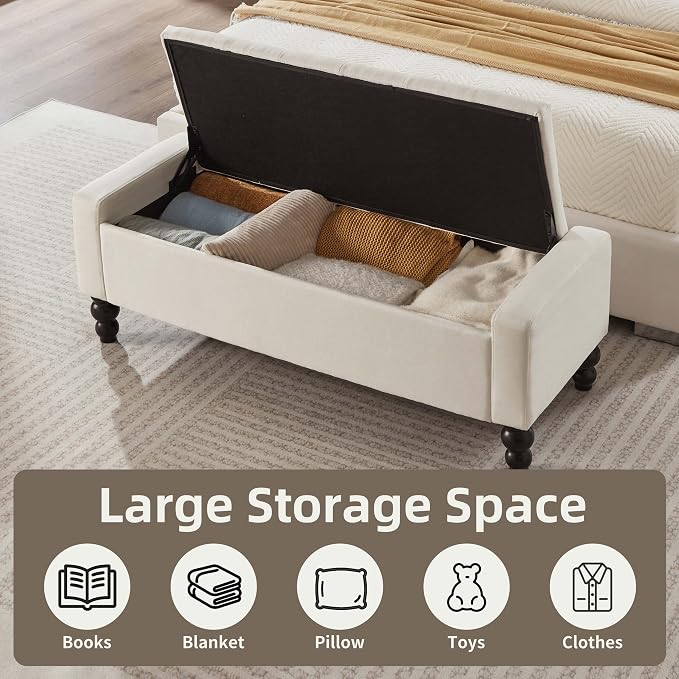 50" W Storage Ottoman Bench - Image 3