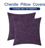 CaliTime Decorative Couch Throw Pillow Covers 24 X 24 Inches Plum Purple | Pack - Image 6