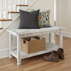 Country Cottage 36-Inch Farmhouse Entryway Bench - Image 7