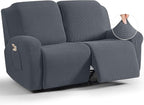 TAOCOCO Recliner Loveseat Slipcover, 6 Pieces Dual Recliner Sofa Covers by TAOCOCO