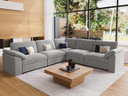 EASE MOOSE Oversized L Shape Sectional Modular Sofa，Comfty Chenille Sectional - Image 3
