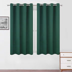 Blackout Curtains 52 x 45 inch/Green Curtains Set of 2 Panels/Thermal Insulated by Lemomo