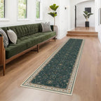 Vintage Dark Green 2x10 Hallway Runner Rug - Image 4