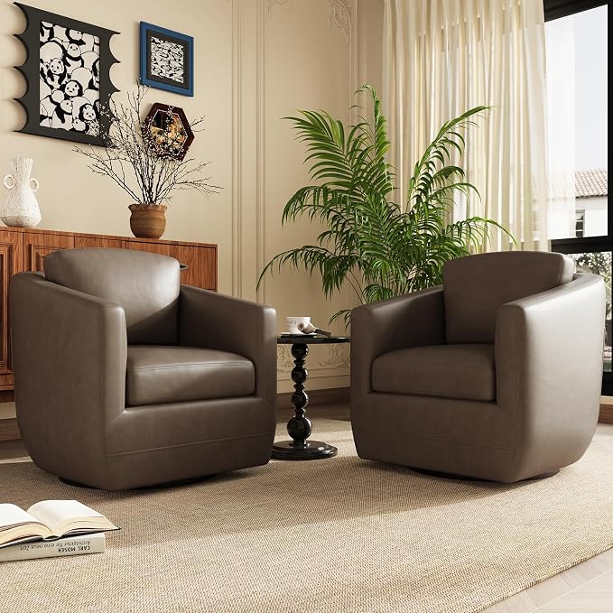 COLAMY 360° Swivel Accent Chair - Image 3