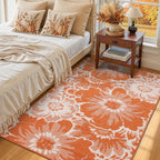 Findosom Fall Washable Runner Rug 2x3, Non Slip High-Low Textured Floral Small - Image 6
