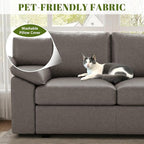 85 Inch Faux Leather Modular Sectional Sofa - Image 8