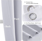MIULEE Blackout Curtains for Bedroom 2 Panels 29x40 Inch Long Greyish White | - Image 4