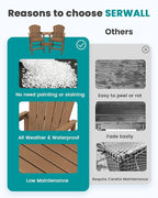 SERWALL Tall Adirondack Chairs Set of 2 - Image 5