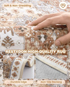 2x3 Entryway Rug Vintage Washable Rug Runner - Image 5