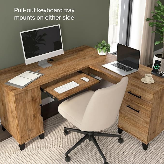Bush Home 60-Inch L-Shaped Desk - Image 7
