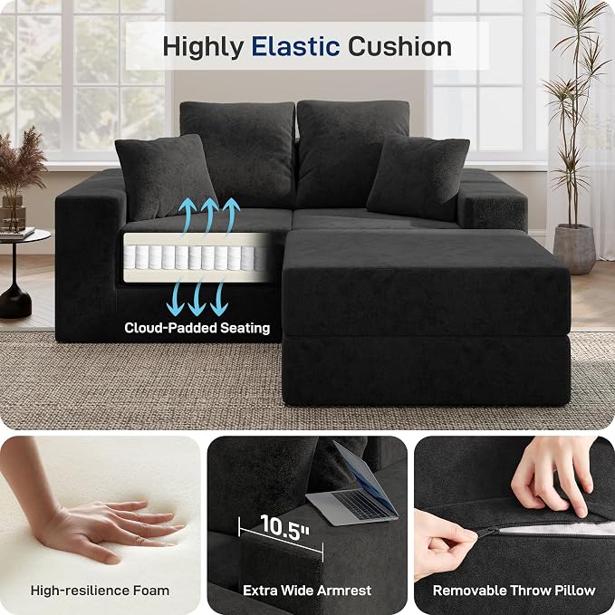 Cloud Modular Sectional Sofa, Comfy Boneless Couch - Image 7