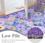 DUKINO 3x5 Area Rug, Floral Washable Rug - Image 7