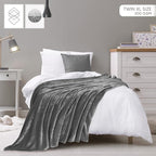 Utopia Bedding Ultra Soft Fleece Bed Blanket Twin XL Size Grey | College Dorm - Image 2