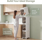 KHNR 4-Tiers Slim Bathroom Storage Cabinet, Narrow Bathroom Storage, Foldable - Image 6