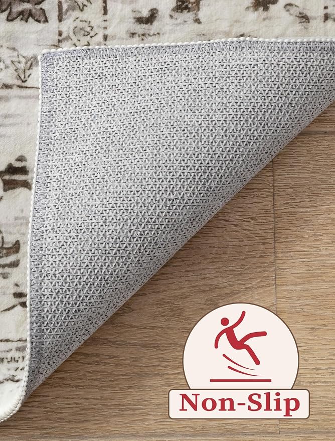SERISSA 2'6"x8' Washable Non Slip Boho Runner Rug - Image 4