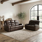 Recliner Sofa Set 3 Piece Living Room Furniture Set Couch Sectional Leather - Image 4