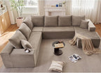 Cloud Sectional Couch with L-Shape Chaise, Modern Modular Comfy Sofa with Deep - Image 3