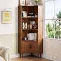 Lxsxlome Fluted Corner Cabinet, 66.928" Tall Corner Floor Cabinet by Lxsxhome