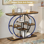 GiftGo Narrow Console Table for Entryway Industrial 4-Tier Sofa Table Behind - Image 4