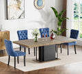 Henf 63"-79" Dining Table Set for 4, 5 Pieces Extendable Dining Table and 4 by Henf