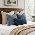 MIULEE Decorative Couch Throw Pillow Covers 18x18 in Dark Grey Blue 2 Pack | - Image 6