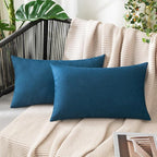 MIULEE Pack of 2 Decorative Outdoor Solid Waterproof Throw Pillow Covers Faux by MIULEE