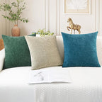 CaliTime Decorative Couch Throw Pillow Covers 16 X 16 Inches Dark Green | Pack - Image 5