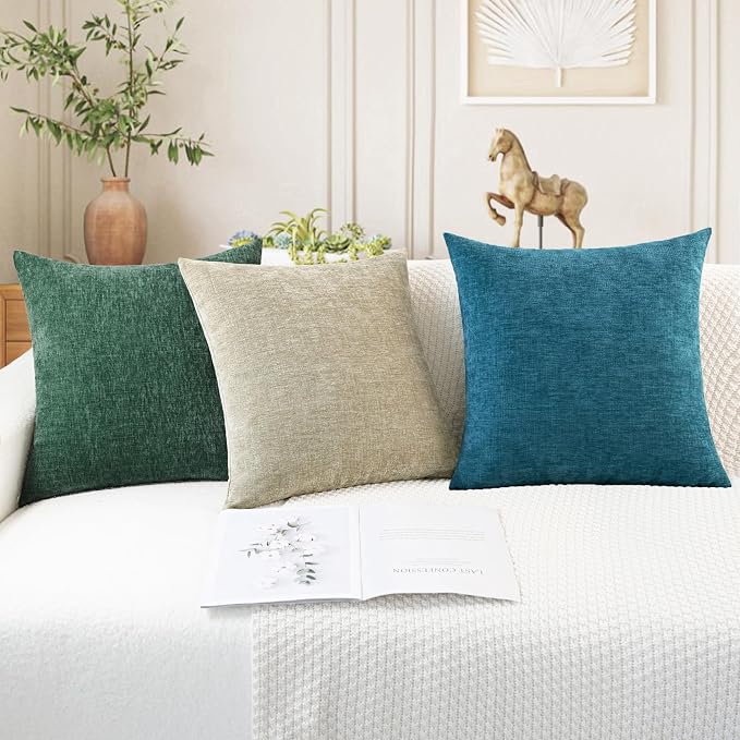 CaliTime Decorative Couch Throw Pillow Covers 20 X 20 Inches Ocean Blue | Pack - Image 5