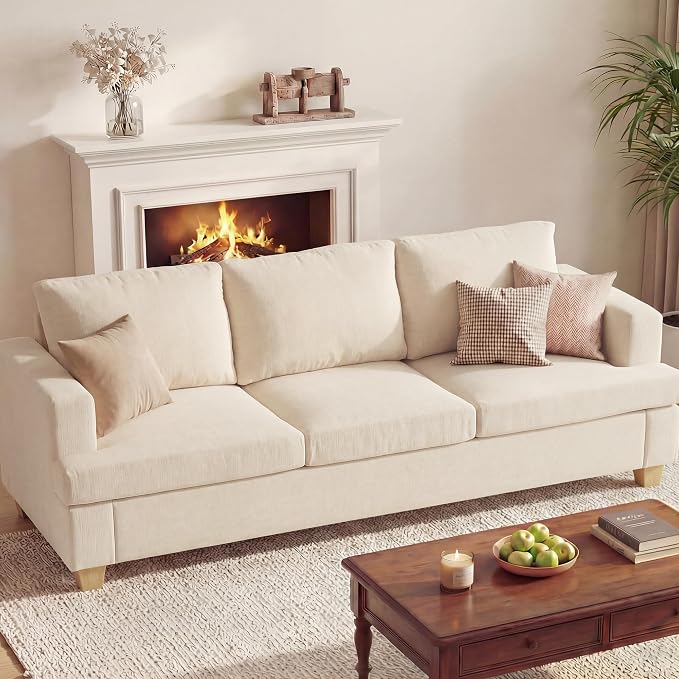 Apicizon 89" 3 Seater Modern Sofa, Chenille Couch by APICIZON