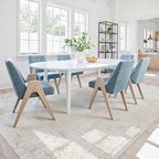 9x12 Washable Area Rug for Living Room Bedroom: Non-Slip Modern Beige White | - Image 8
