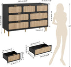 GarveeHome Rattan 7 Drawer Dressers - Image 2