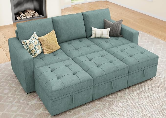 HONBAY Modular Sectional Couch Sleeper Sofa Bed by HONBAY