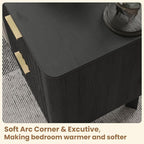 Fluted Nightstand, Modern End Table - Image 3