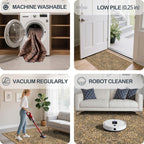 9x12 Washable Area Rugs for Living Room, Stain Resistant Vintage Rugs for - Image 6
