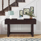 52" Wood Console Table for Entryway, Mid-Century Sofa Table by HanStrong