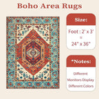 SERISSA 2x3 Washable Non Slip Boho Small Area Rug - Image 6