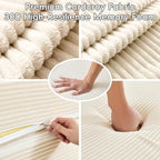 5-in-1 Convertible Sofa Bed, Corduroy Futon Couch Sleeper - Image 5