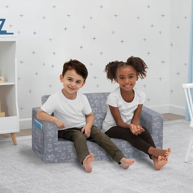 Delta Children - Serta Perfect Sleeper Kids 2-Seater Sofa, Convertible 2-in-1 - Image 2