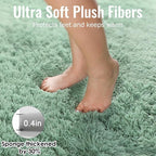 Sage Green Rugs for Living Room, 5x7 Ft Shaggy Rug Plush Carpet for Bedroom | - Image 5