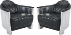Art Leon Genuine Leather Accent Chairs by ArtLeon