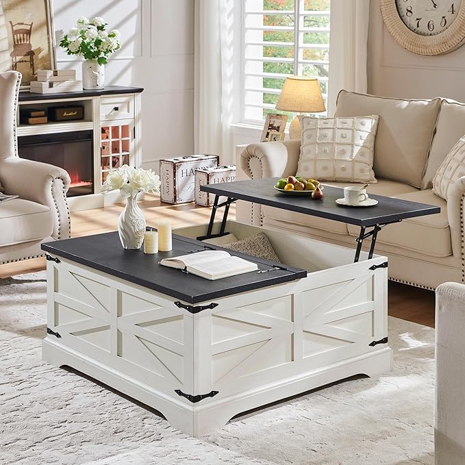 JXQTLINGMU 36" Lift Top Coffee Table by JXQLINGMUFurniture