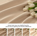 MIULEE Beige Back Tab Blackout Curtains 52x84 Inch Length 2 Panels Set | Rod - Image 8