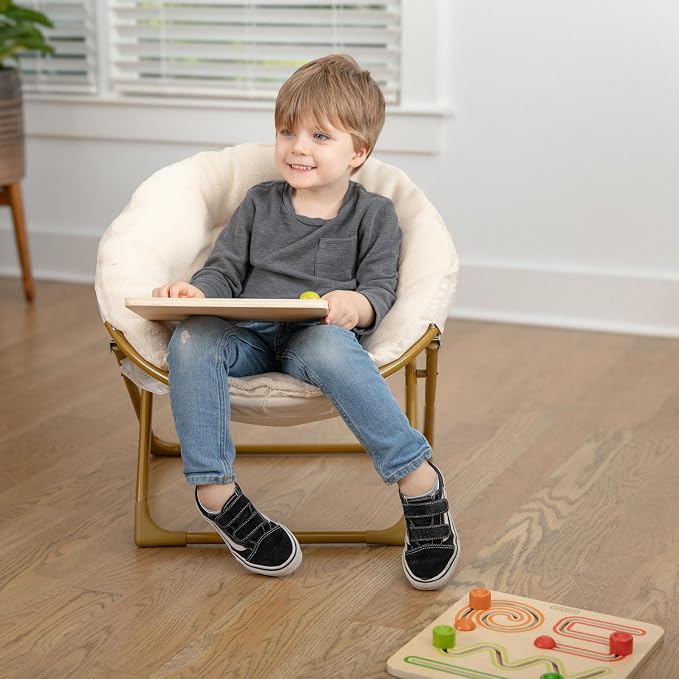 Flash Furniture Gwen Kids Cozy Mini Folding Saucer Chair - Image 6