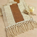 FEXIA Boho Table Runner 60 Inches Long Macrame Summer Decor Coffee Table Cover by FEXIA